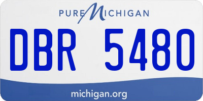 MI license plate DBR5480