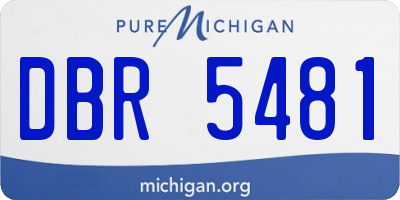 MI license plate DBR5481