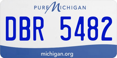 MI license plate DBR5482