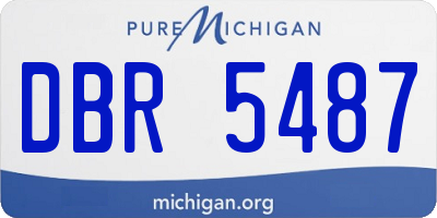 MI license plate DBR5487