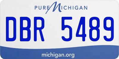 MI license plate DBR5489