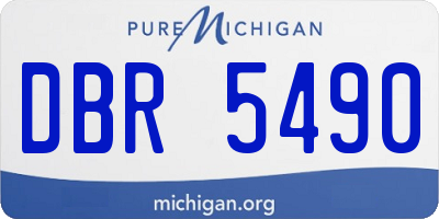 MI license plate DBR5490