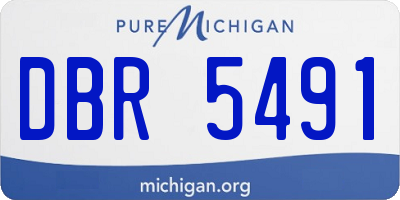 MI license plate DBR5491