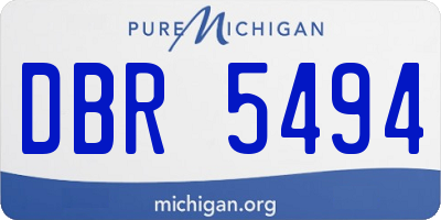 MI license plate DBR5494