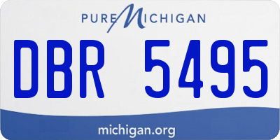 MI license plate DBR5495