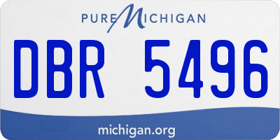 MI license plate DBR5496