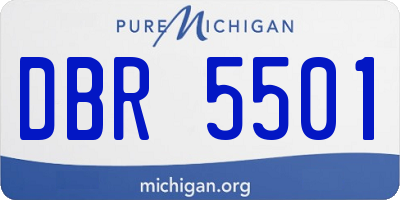 MI license plate DBR5501