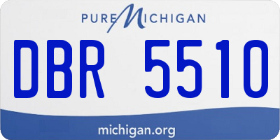 MI license plate DBR5510
