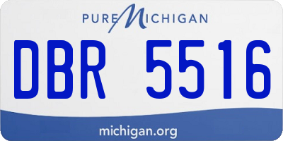 MI license plate DBR5516