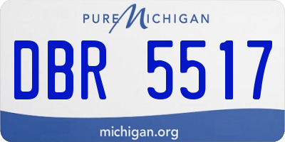 MI license plate DBR5517
