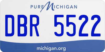 MI license plate DBR5522