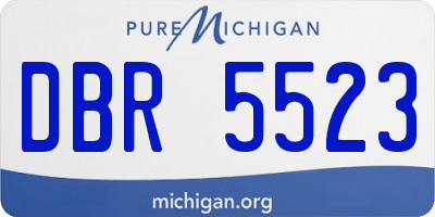 MI license plate DBR5523