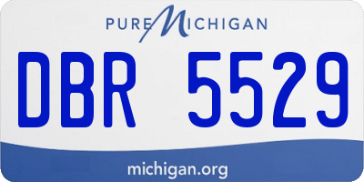 MI license plate DBR5529
