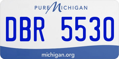 MI license plate DBR5530
