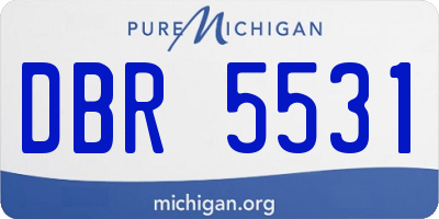 MI license plate DBR5531