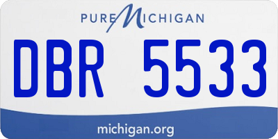 MI license plate DBR5533