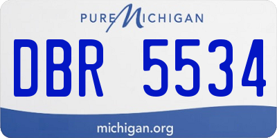 MI license plate DBR5534