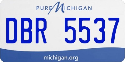 MI license plate DBR5537