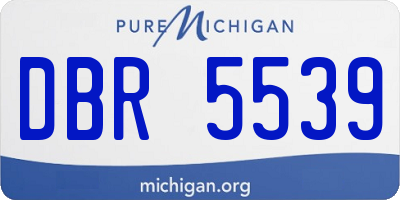 MI license plate DBR5539