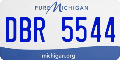 MI license plate DBR5544