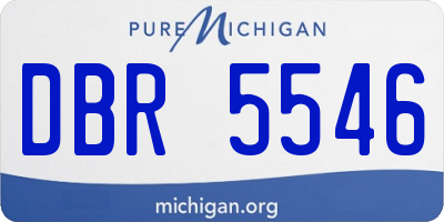 MI license plate DBR5546