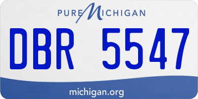 MI license plate DBR5547