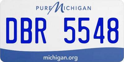 MI license plate DBR5548