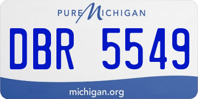 MI license plate DBR5549