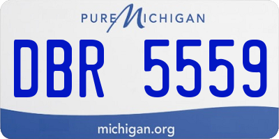 MI license plate DBR5559