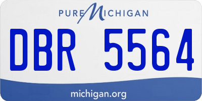 MI license plate DBR5564