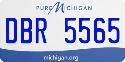 MI license plate DBR5565