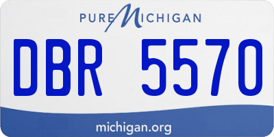 MI license plate DBR5570