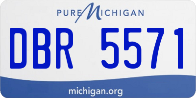 MI license plate DBR5571