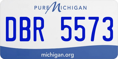 MI license plate DBR5573