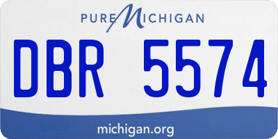 MI license plate DBR5574