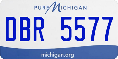 MI license plate DBR5577