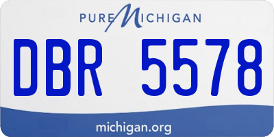 MI license plate DBR5578