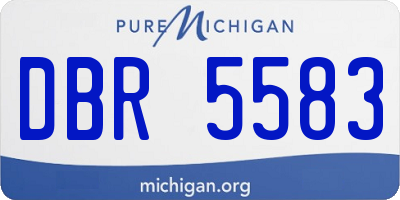 MI license plate DBR5583