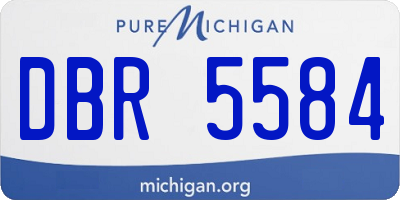 MI license plate DBR5584