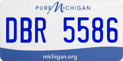 MI license plate DBR5586