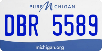MI license plate DBR5589