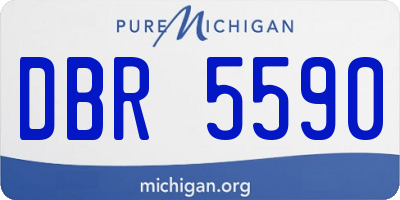 MI license plate DBR5590