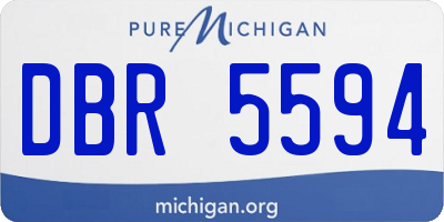 MI license plate DBR5594