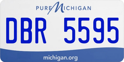MI license plate DBR5595