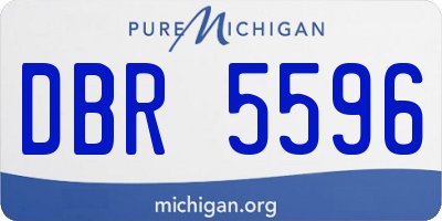 MI license plate DBR5596