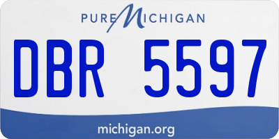 MI license plate DBR5597