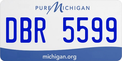 MI license plate DBR5599