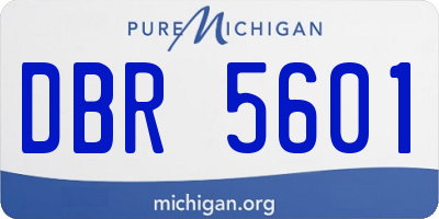 MI license plate DBR5601