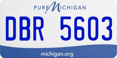 MI license plate DBR5603