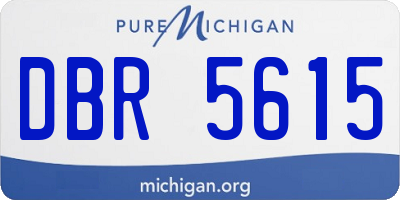 MI license plate DBR5615